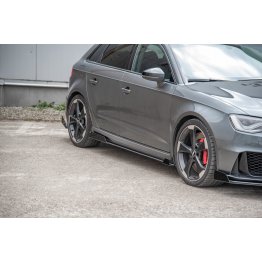 Накладки сплиттеры на пороги на Audi RS3 8V Sportback